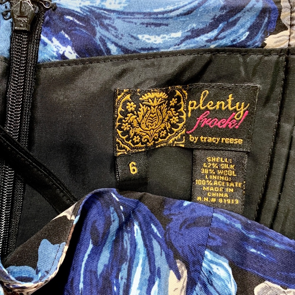 SOLD-Anthropologie Watercolor Rose Strapless Dress - Picture 6 of 8